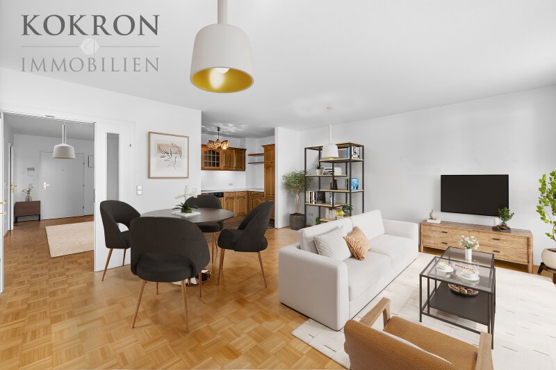 Wohnbereich, virtuelles Home Staging