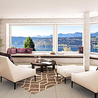 Relaxen mit Berg- und Seeblick