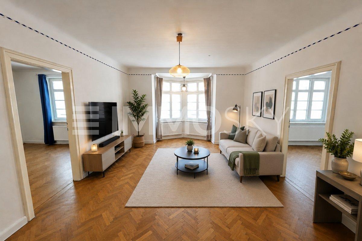 Wohnzimmer eingerichtet