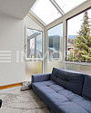 Verglaster Balkon