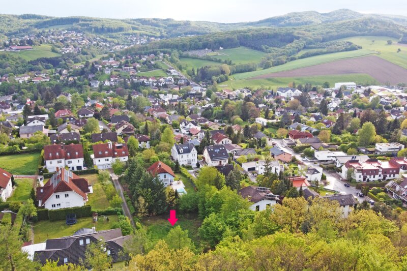 Drohnenaufnahme: Blick Richtung Hauersteig und Höbersbach