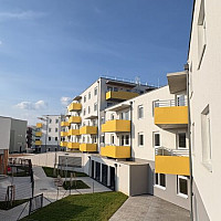 Ausblick Balkon Analge