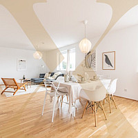 Beispielfoto Wohn-/Essbereich - Mustermöblierung