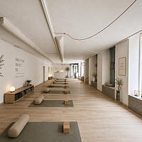 Visualisierung Yoga-Studio KI-generiert