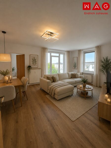 KI generiertes Wohnzimmer/Esszimmer