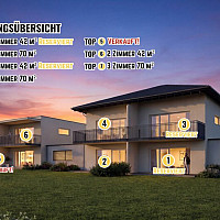 NEUBAU Kleinwohnanlage mit 2 Häusern und 7 Wohnungen in Waidmannsdorf - Schubertstraße / ERSTBEZUG