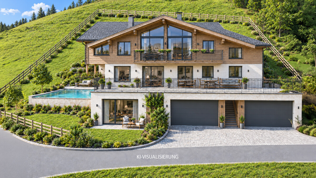 KITZIMMO-Landhaus mit Weitblick in sonniger Ruhelage - Immobilien Kirchberg kaufen.