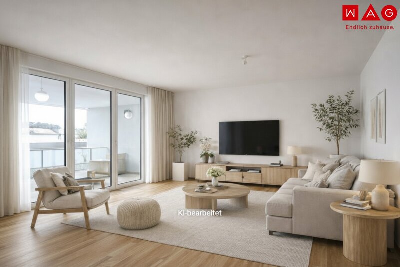 Möblierungsvorschlag Wohnzimmer KI generiert