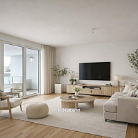 Möblierungsvorschlag Wohnzimmer KI generiert