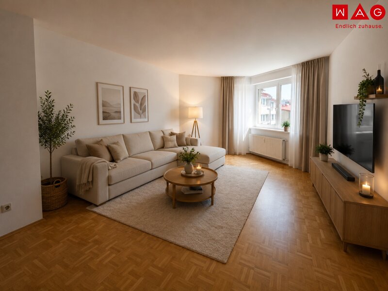 KI generiertes Wohnzimmer