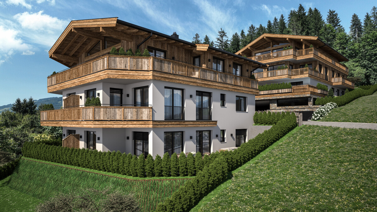 KITZIMMO-Luxuswohnungen in Top-Sonnen-Ruhelage kaufen - Immobilien Kirchberg.
