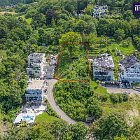 Abbildung von Grundstück und Umgebung aus der Vogelperspektive