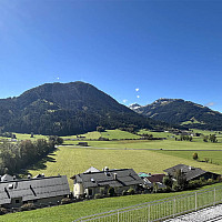 Panorama-Bergblick!r eigenen Terrasse aus