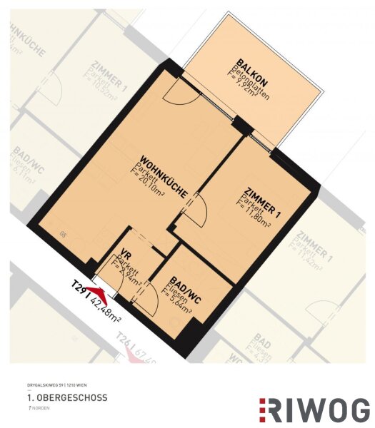 Grundrissplan TOP 29