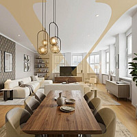 Wohn-/Essberreich (KI möbliert)