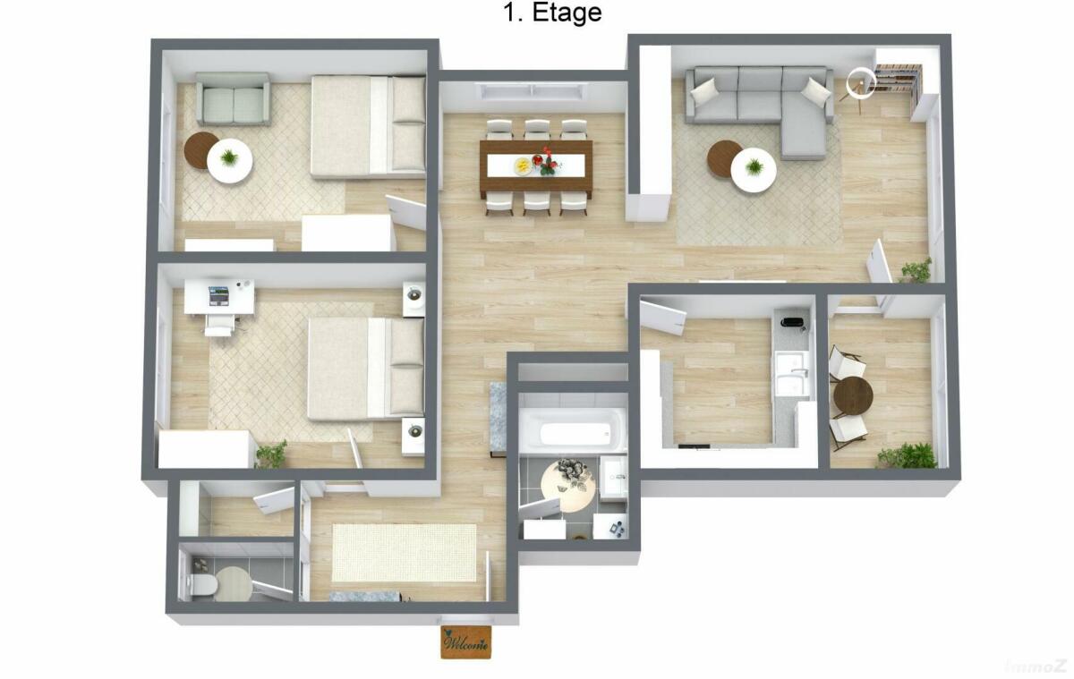 Im Hoffeld - 1. Etage - 3D Floor Plan