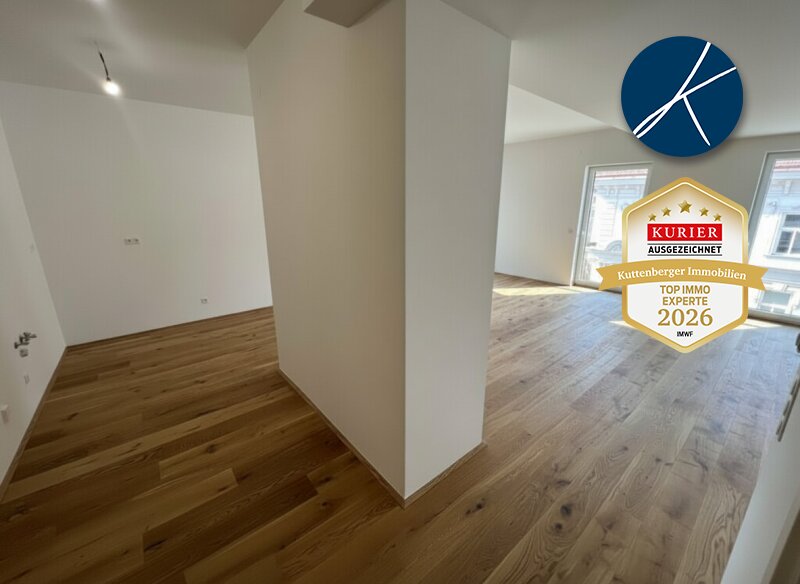 Wohnzimmer und Küche, kreisförmig begehbar