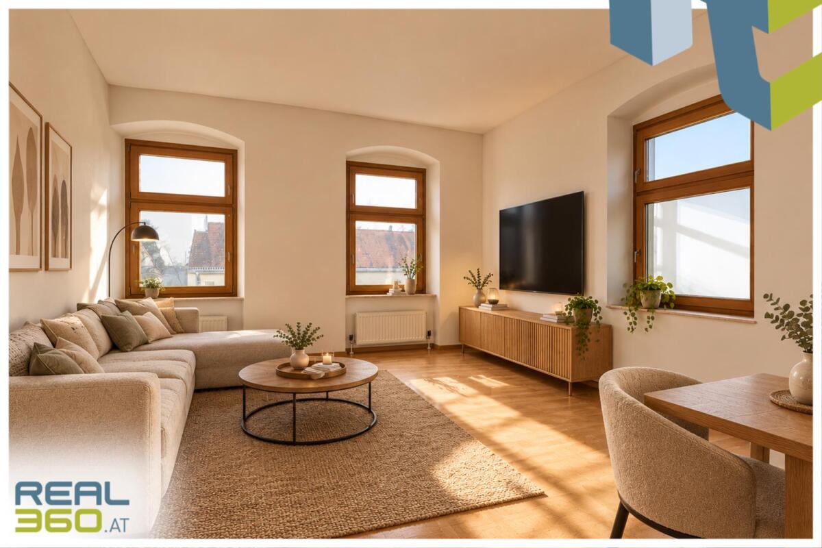 KI erstelle Visualisierung - Wohnzimmer