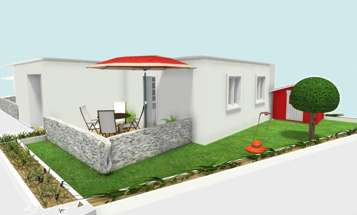 Terrasse Wohnung Bad Strassgang AW - 3D Foto gen