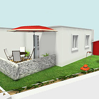 Terrasse Wohnung Bad Strassgang AW - 3D Foto gen