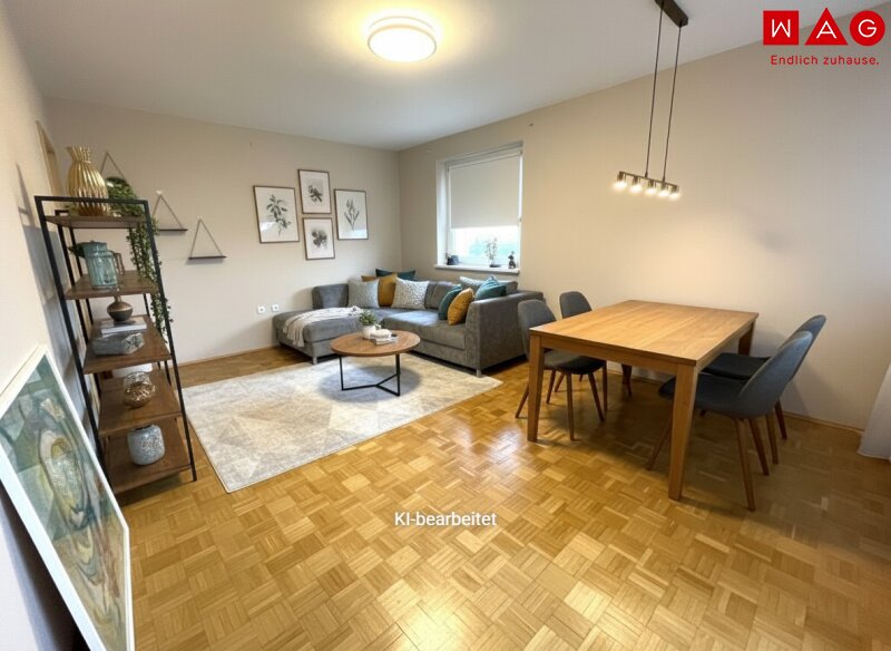 KI generiertes Wohnzimmer/Esszimmer