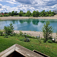 Balkonblick auf den See